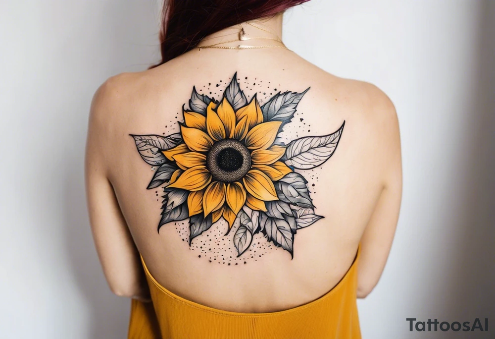 a sunflower tattoo idea