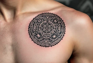 Dig Aztec calendar tattoo idea