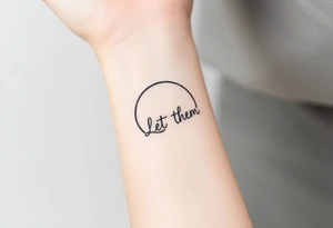 holistic croissant de lune with the text Let Them tattoo idea