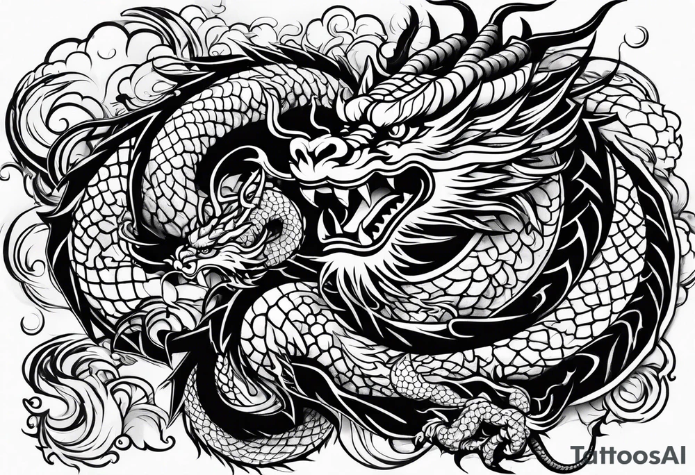 Chinese dragon tattoo idea