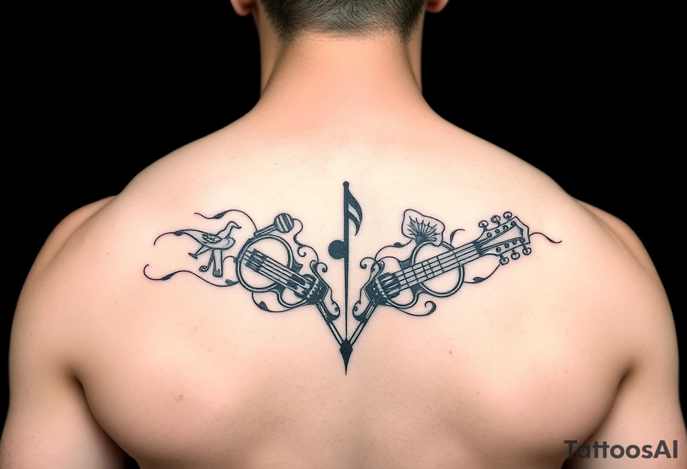 Music sleeve tattoo idea