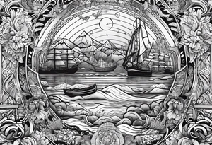 world travel tattoo idea