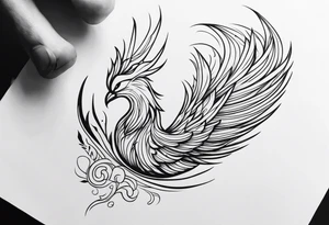 phoenix tattoo on leg tattoo idea
