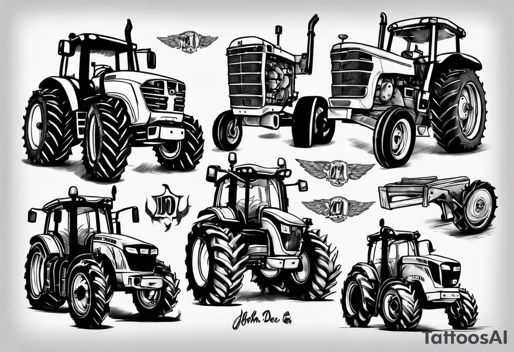 John deer tractor tattoo idea