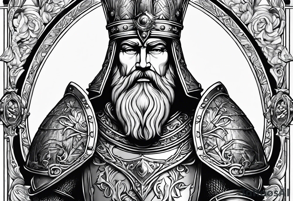 charlemagne in armor tattoo idea