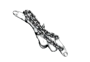 Chains wrapped on pointer finger and connected to thumb fro my wrist tattoo idea