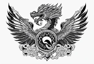 Quetzalcoatl winding body tattoo idea