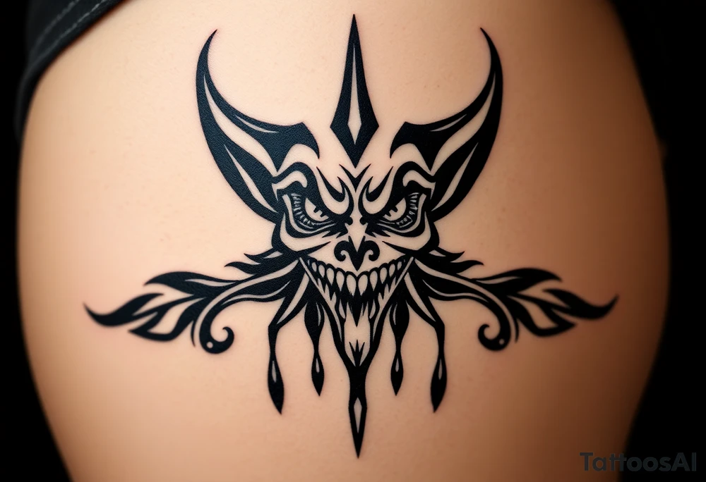 Candy new age joker dripping tattoo idea