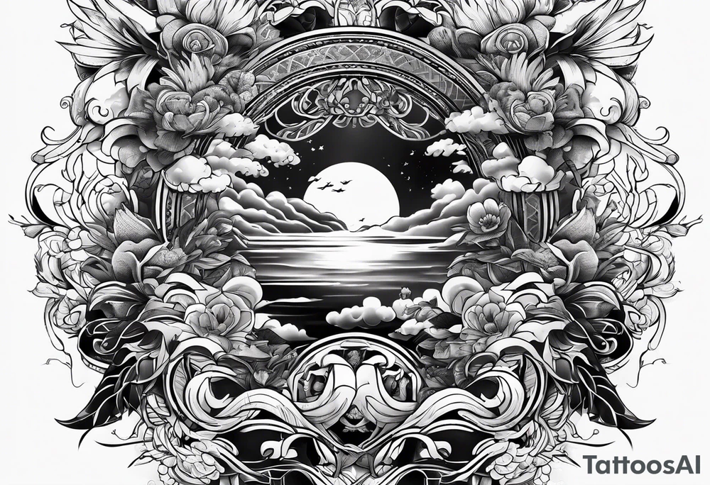 symbols of war and love tattoo idea
