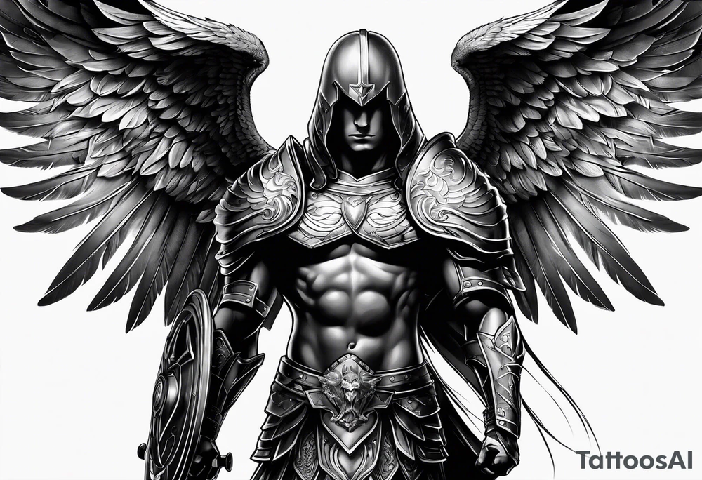 archangel warrior tattoo idea