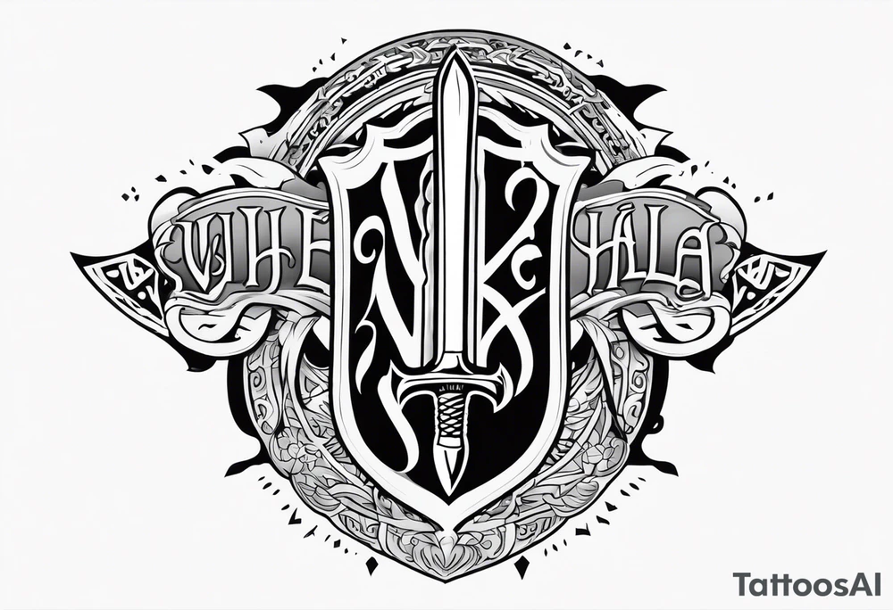 sword shield valhalla 
staircase tattoo idea
