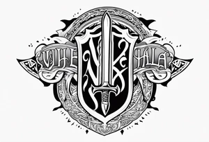sword shield valhalla 
staircase tattoo idea