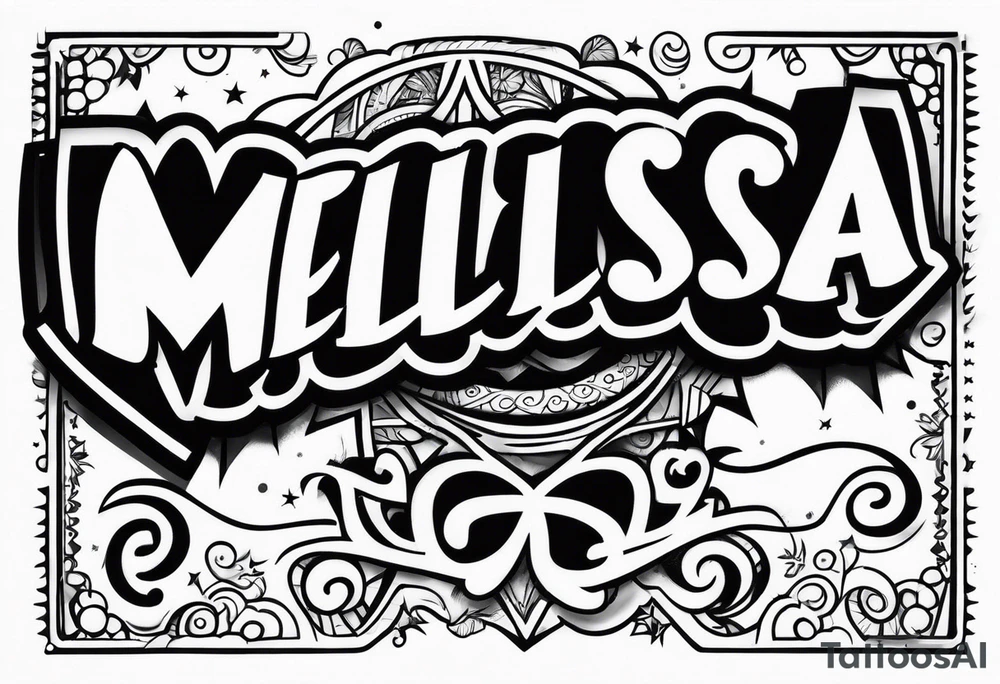 Name melissa tattoo idea