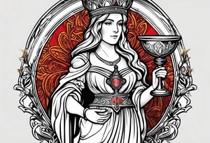 Saint Barbara holding a chalice tattoo idea