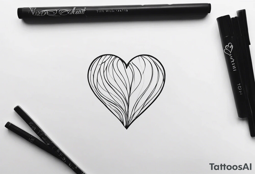 tiny wild heart tattoo idea