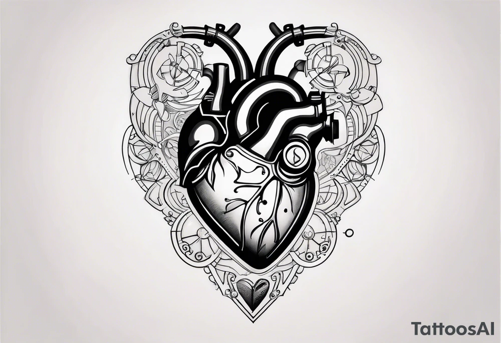 Mechanical Heart tattoo idea