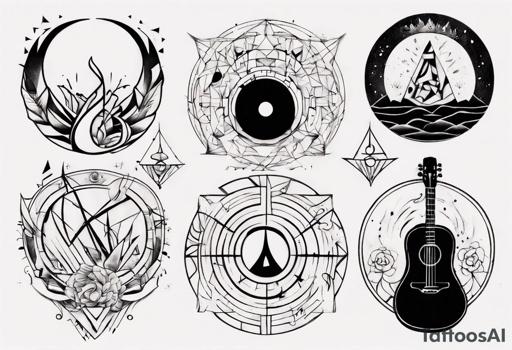 Finding peace in music tattoo idea