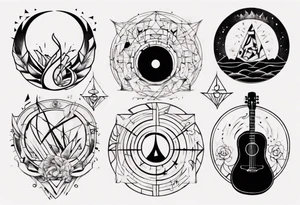 Finding peace in music tattoo idea