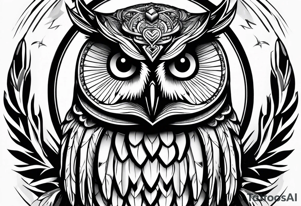 king owl tattoo idea