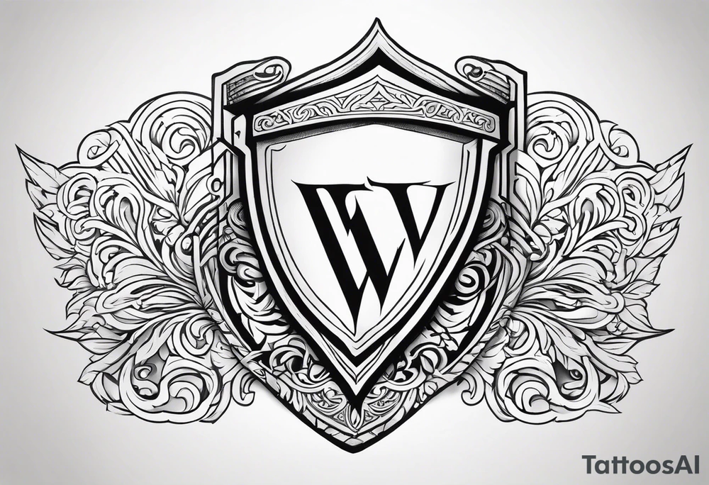 Valhalla shield sword symbol tattoo idea
