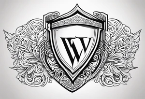 Valhalla shield sword symbol tattoo idea