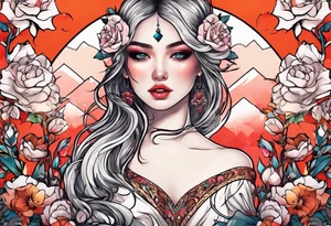 i want a tattoo for a girl,it can have a simplr flowers tattoo idea