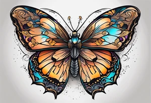 Mountain lion butterfly tattoo idea