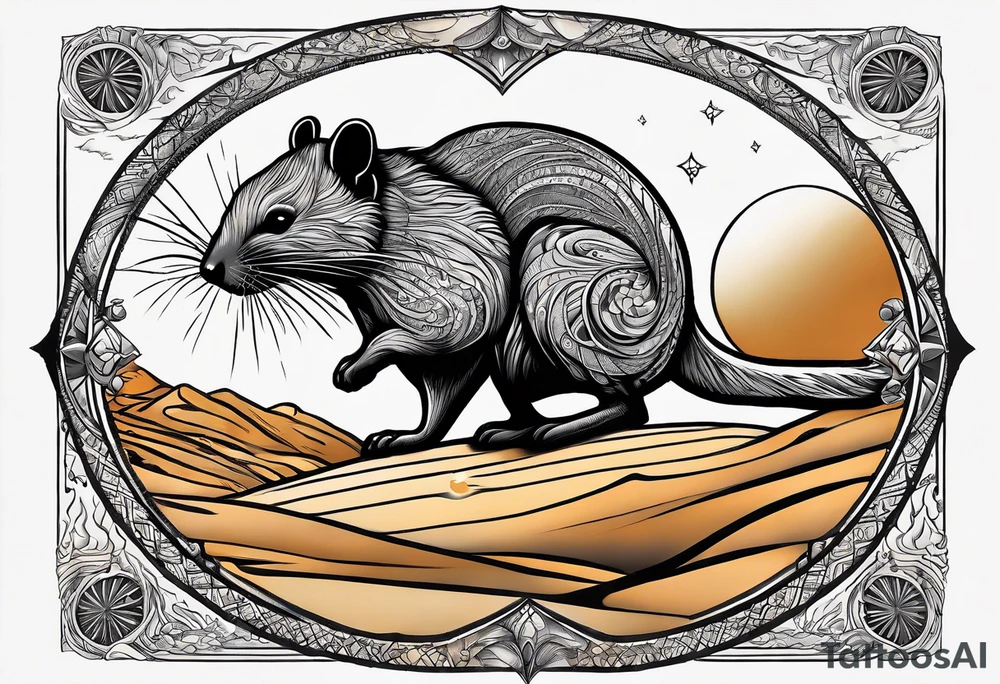 From the book Dune, the dessert rat, Muad’dib tattoo idea
