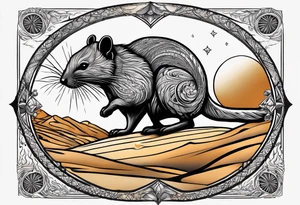 From the book Dune, the dessert rat, Muad’dib tattoo idea