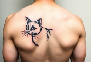Black cat tattoo idea