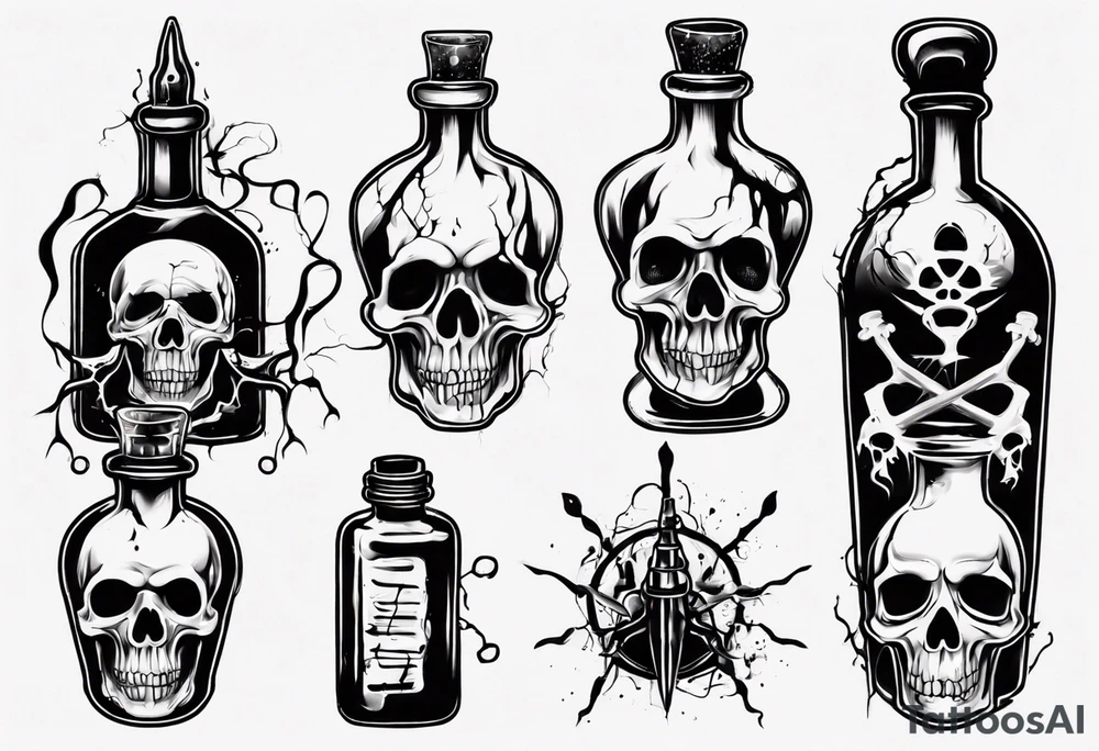 Poison bottle tattoo idea