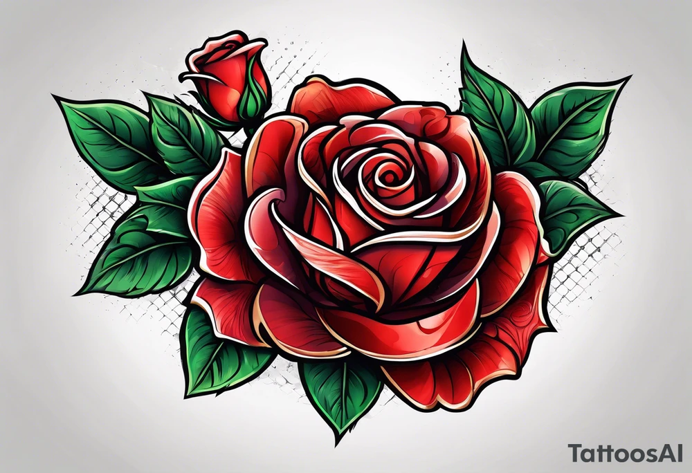 a red rose tattoo idea