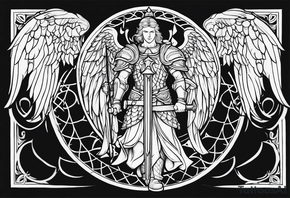 Archangel Saint Michael tattoo idea