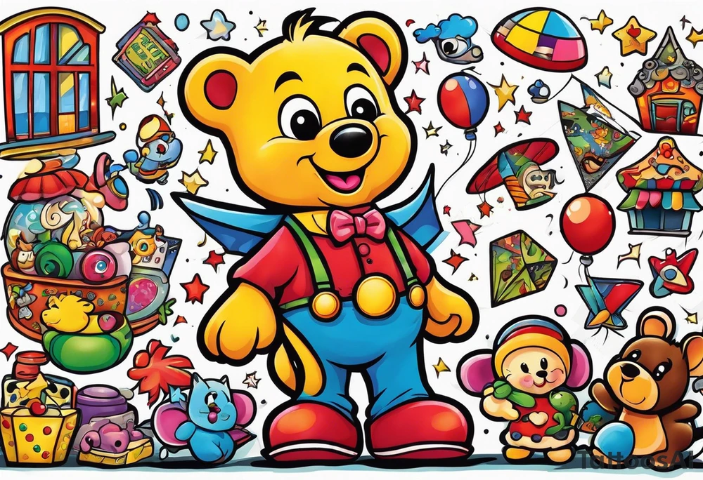 toy shop tattoo idea