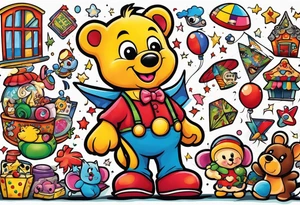 toy shop tattoo idea