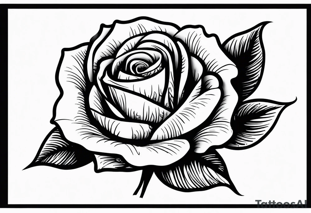 single red rose, black background tattoo idea