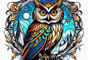 Owl Element Mage tattoo idea
