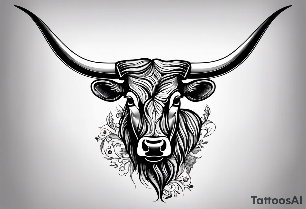 cybersigilism mean Longhorn with state of texas behind it 
With “512” on top of head tattoo idea