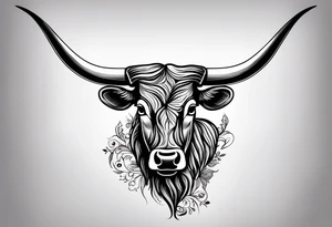 cybersigilism mean Longhorn with state of texas behind it 
With “512” on top of head tattoo idea