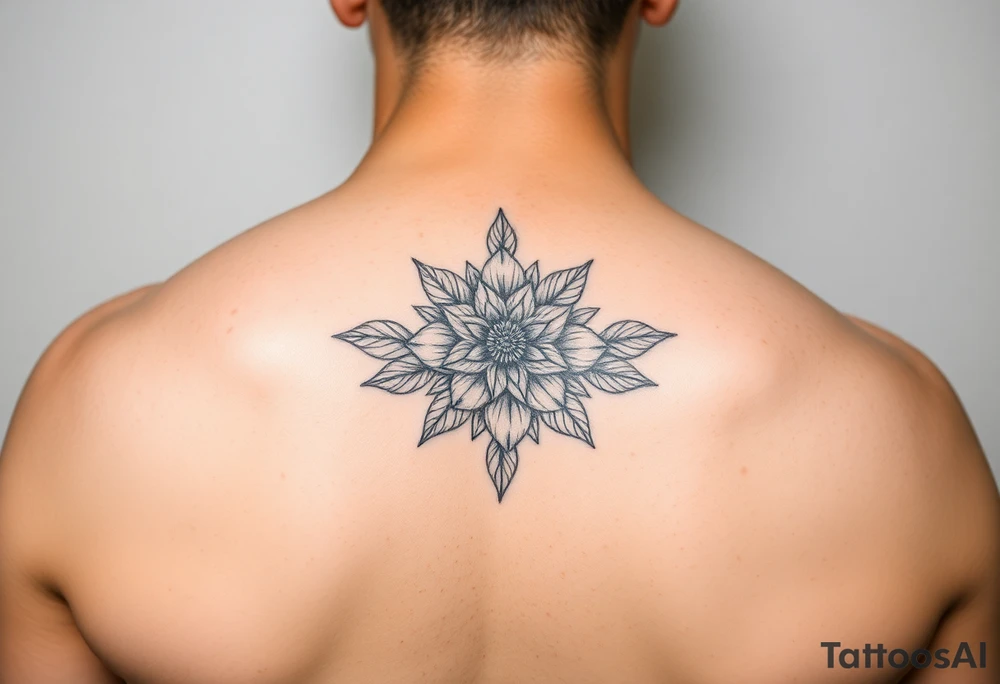 Make something similar to this. It should be a small, unique floral design. tattoo idea