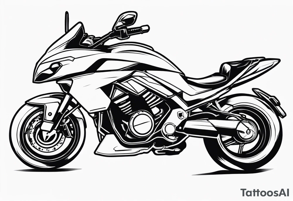 Hornet riding a motorcycle tattoo idea