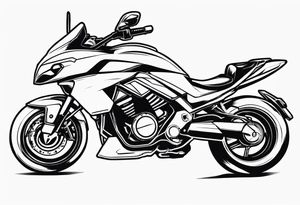 Hornet riding a motorcycle tattoo idea
