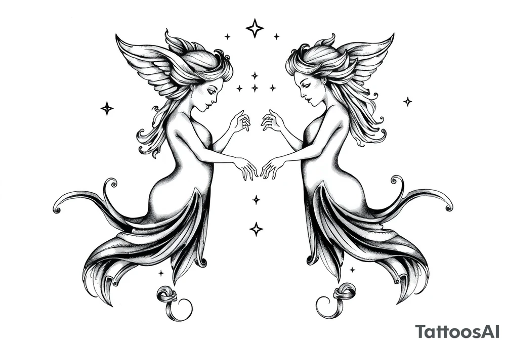 The constellation Gemini and my name viola tattoo idea