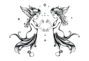 The constellation Gemini and my name viola tattoo idea