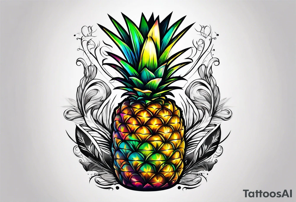 Pineapple bear tattoo idea