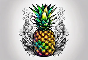 Pineapple bear tattoo idea