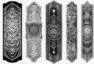 Hræsvelgr forearm tattoo with runes tattoo idea