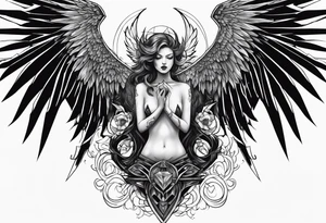 demonic fallen angel tattoo idea