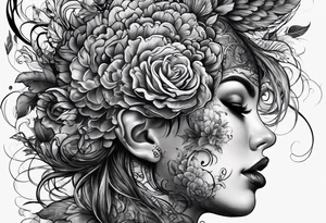 messy brain tattoo idea