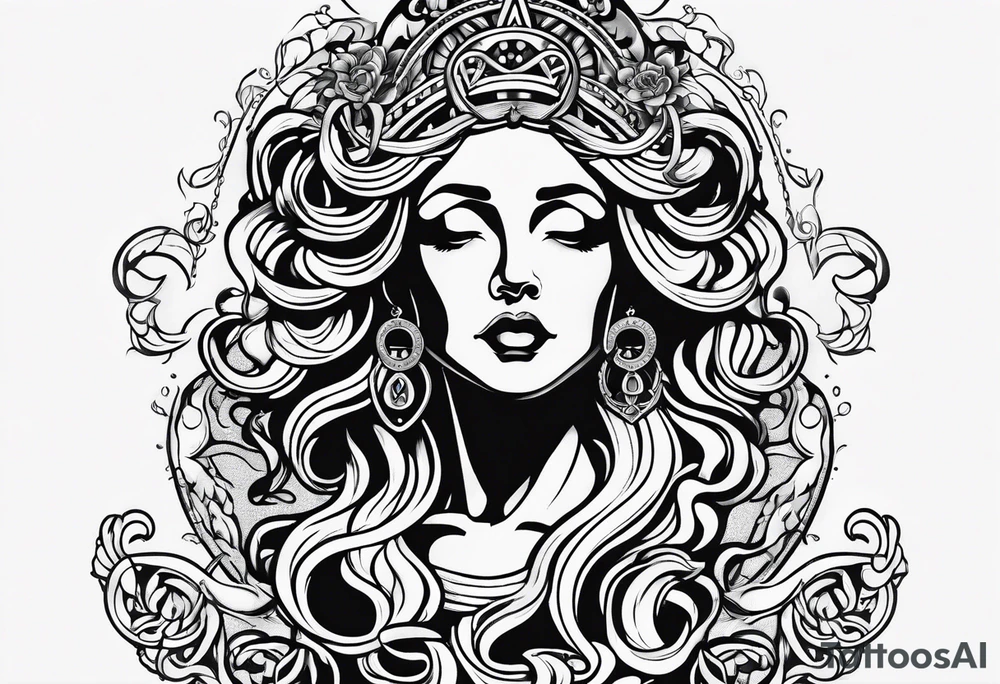 Simple Medusa tattoo idea